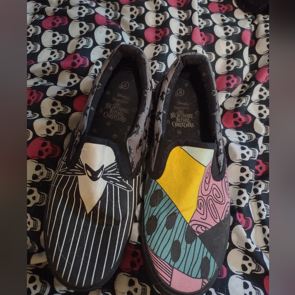 Size 9 GroundUp Nightmare Before Christmas slip ons